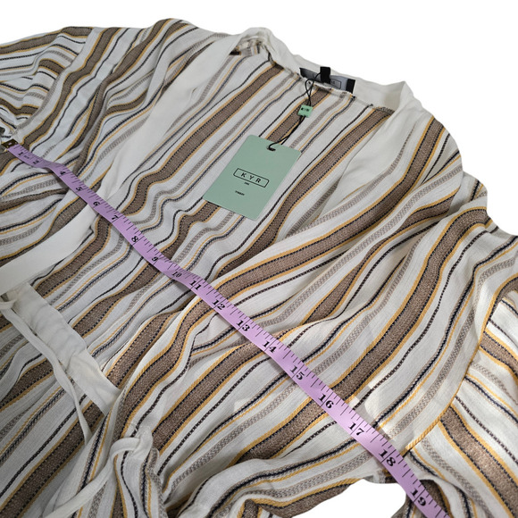 Nwt Kayra KYR Striped Kimono Ecru-Brown size 38/6/small - Picture 8 of 10